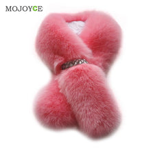 94cm Women Fur Scarf Faux Rabbit Fur Scarves Warm Accessories Lady Solid Color Ring Scarves Neck Warmers Collar ELY