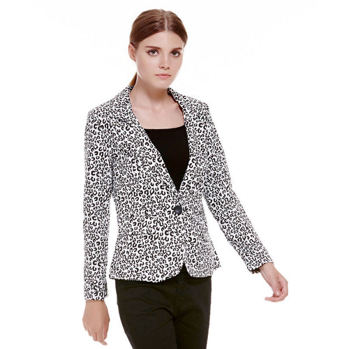 Leopard Suit Jacket Clothes Tops Cozy Women Coat Fall Warm Cotton Coats 1STL ELY