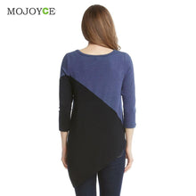 Women Tops Blusas Femininas Long Sleeve Irregular Joining Together T-shirt Women Plus Size blusa Camisetas Mujer ELY