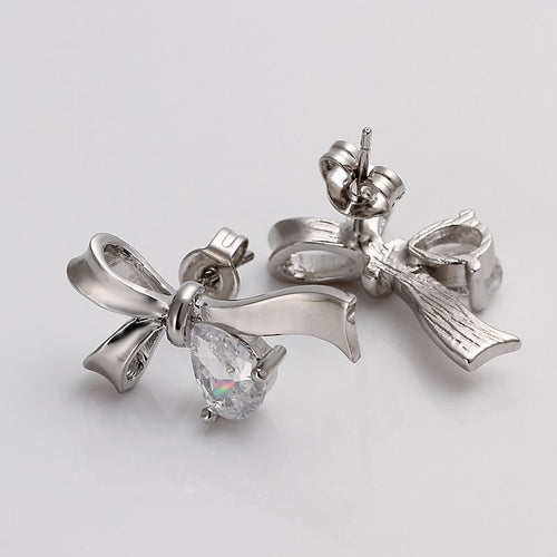 Best Friends jewerly 18K Gold Plated Earing Bow stud earrings brincos SMTPE 2 ELY