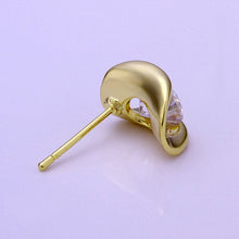 Best Friends jewerly 18K Gold Plated Earing Ingot stud earrings brincos SMTPE268 ELY