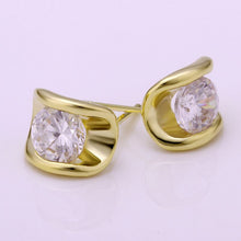 Best Friends jewerly 18K Gold Plated Earing Ingot stud earrings brincos SMTPE268 ELY