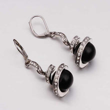 Best Friends jewerly 18K Gold Plated Earing Spiral black beads drop earrings brincos SMTPE255 ELY