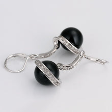 Best Friends jewerly 18K Gold Plated Earing Spiral black beads drop earrings brincos SMTPE255 ELY