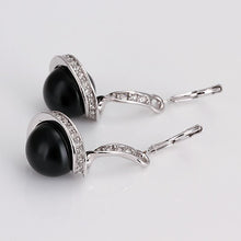 Best Friends jewerly 18K Gold Plated Earing Spiral black beads drop earrings brincos SMTPE255 ELY