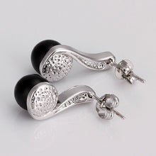 Best Friends jewerly 18K Gold Plated Earing black beads stud earrings brincos SMTPE 24 ELY