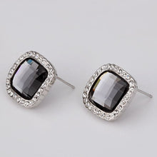 Best Friends jewerly 18K Gold Plated Earing black square stud earrings brincos SMTPE 57 ELY
