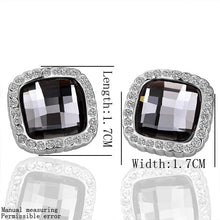 Best Friends jewerly 18K Gold Plated Earing black square stud earrings brincos SMTPE 57 ELY