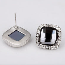 Best Friends jewerly 18K Gold Plated Earing black square stud earrings brincos SMTPE 57 ELY