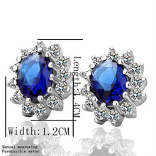 Best Friends jewerly 18K Gold Plated Earing blue stud earrings brincos SMTPE 27 ELY