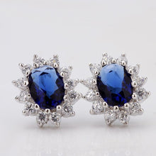 Best Friends jewerly 18K Gold Plated Earing blue stud earrings brincos SMTPE 27 ELY