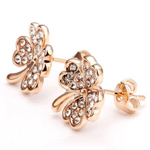 Best Friends jewerly 18K Gold Plated Earing clover stud earrings brincos SMTPE 1 ELY