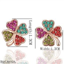Best Friends jewerly 18K Gold Plated Earing colorful clover stud earrings brincos SMTPE 59 ELY