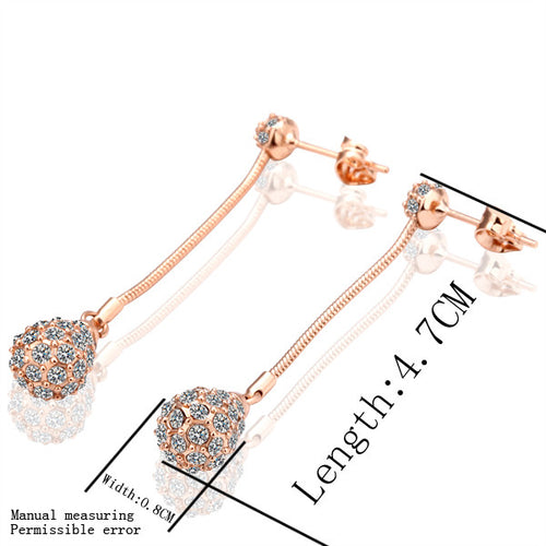 Best Friends jewerly 18K Gold Plated Earing crystal ball drop earrings brincos SMTPE 1 ELY