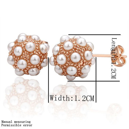 Best Friends jewerly 18K Gold Plated Earing ev ball stud earrings brincos SMTPE 14 ELY