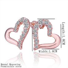 Best Friends jewerly 18K Gold Plated Earing gold hollow heart stud earrings brincos SMTPE342 ELY