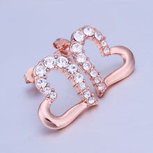 Best Friends jewerly 18K Gold Plated Earing gold hollow heart stud earrings brincos SMTPE342 ELY