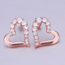 Best Friends jewerly 18K Gold Plated Earing gold hollow heart stud earrings brincos SMTPE342 ELY