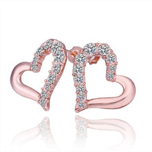 Best Friends jewerly 18K Gold Plated Earing gold hollow heart stud earrings brincos SMTPE342 ELY