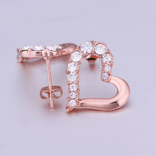 Best Friends jewerly 18K Gold Plated Earing gold hollow heart stud earrings brincos SMTPE342 ELY