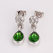 Best Friends jewerly 18K Gold Plated Earing pl green drop earrings brincos SMTPE222 ELY