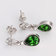 Best Friends jewerly 18K Gold Plated Earing pl green drop earrings brincos SMTPE222 ELY