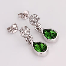 Best Friends jewerly 18K Gold Plated Earing pl green drop earrings brincos SMTPE222 ELY