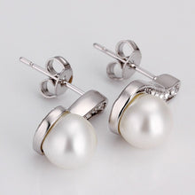 Best Friends jewerly 18K Gold Plated Earing white beads stud earrings brincos SMTPE 31 ELY