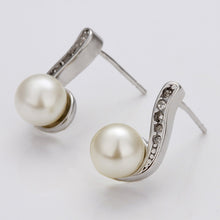 Best Friends jewerly 18K Gold Plated Earing white beads stud earrings brincos SMTPE 31 ELY