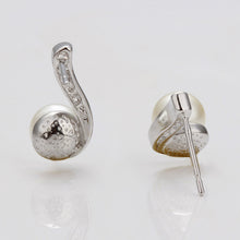 Best Friends jewerly 18K Gold Plated Earing white beads stud earrings brincos SMTPE 31 ELY