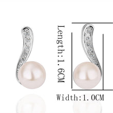 Best Friends jewerly 18K Gold Plated Earing white beads stud earrings brincos SMTPE 31 ELY