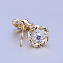 Best Friends jewerly 18K Gold Plated Earing yellow rose crystal stud earrings brincos SMTPE286 ELY