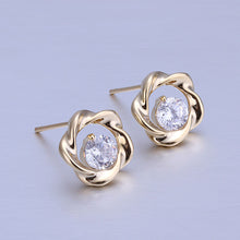Best Friends jewerly 18K Gold Plated Earing yellow rose crystal stud earrings brincos SMTPE286 ELY