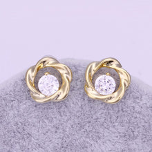 Best Friends jewerly 18K Gold Plated Earing yellow rose crystal stud earrings brincos SMTPE286 ELY