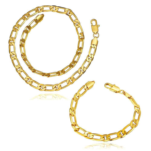 Best Gift 18K Gold Plating jewelry set sport chain necklace+bracelet sport SMTPS418 ELY