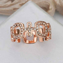 Best Gift 18k gold plated wedding ring pink Hi connected anel masculino bijoux women 512 ELY