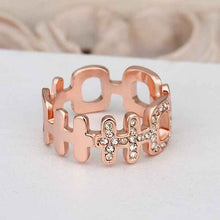 Best Gift 18k gold plated wedding ring pink Hi connected anel masculino bijoux women 512 ELY