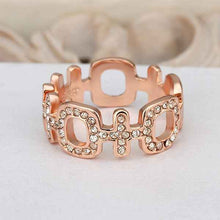 Best Gift 18k gold plated wedding ring pink Hi connected anel masculino bijoux women 512 ELY