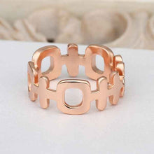 Best Gift 18k gold plated wedding ring pink Hi connected anel masculino bijoux women 512 ELY