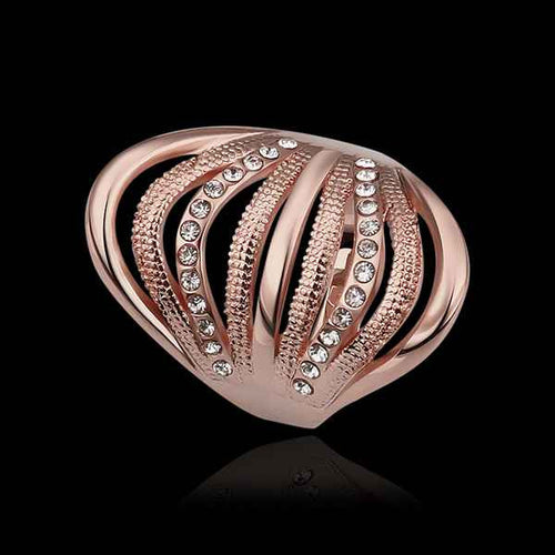 Best Gift 18k gold plated wedding rings pink Watermelon pattern anel men jewelry 537 ELY