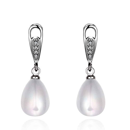 Best Gift 925 silver earing drop water beads pearl earrings earings NPLE 4 ELY