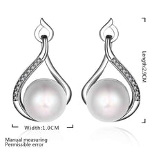Best Gift Platinum Plated earing drop water simulated pearl stud earrings earings NPLE 31 ELY