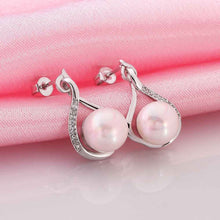 Best Gift Platinum Plated earing drop water simulated pearl stud earrings earings NPLE 31 ELY