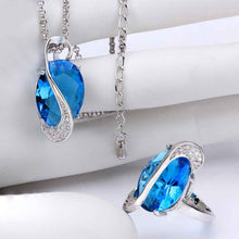 Best Gift Platinum Plated ruby jewellry go along world sapphire N+R display jewelry sets floating charmsFBLS 13 ELY