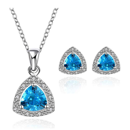 Best Gift Platinum Plated ruby jewellry sapphire belive it back N+E display jewelry sets floating charmsFBLS 26 ELY