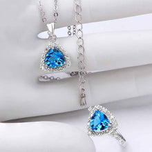 Best Gift Platinum Plated ruby jewellry sapphire belive it back R+N display jewelry sets floating charmsFBLS 25 ELY