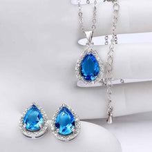 Best Gift Platinum Plated ruby jewellry sapphire clean love N+E display jewelry sets floating charmsFBLS 58 ELY