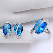 Best Gift Platinum Plated ruby jewellry sapphire go long world R+E display jewelry sets floating charmsFBLS 15 ELY