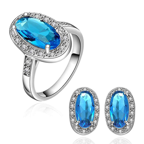 Best Gift Platinum Plated ruby jewellry sapphire meet you that day E+R display jewelry sets floating charmsFBLS 43 ELY