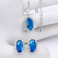 Best Gift Platinum Plated ruby jewellry sapphire meet you that day N+E display jewelry sets floating charmsFBLS 42 ELY